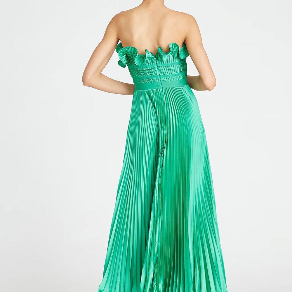 AMUR Green Giada Pleated Dress - Picture 4 of 5